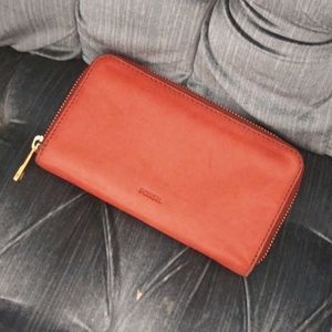 Fossil Red Leather wallet